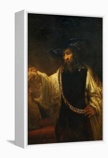 Aristotle with a Bust of Homer-Rembrandt van Rijn-Framed Stretched Canvas