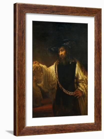 Aristotle with a Bust of Homer-Rembrandt van Rijn-Framed Art Print