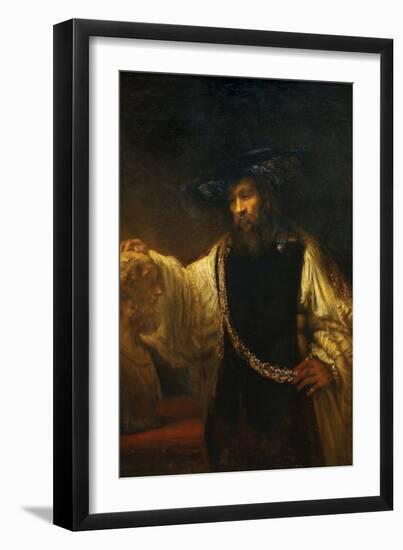 Aristotle with a Bust of Homer-Rembrandt van Rijn-Framed Art Print