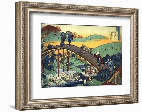 Ariwara no Narihira Ason-Katsushika Hokusai-Framed Art Print