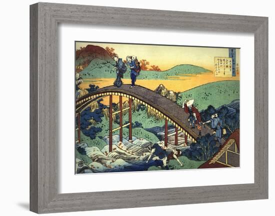 Ariwara no Narihira Ason-Katsushika Hokusai-Framed Art Print