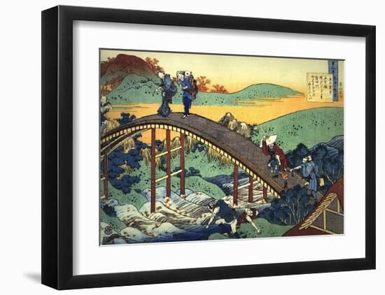 Ariwara no Narihira Ason-Katsushika Hokusai-Framed Art Print