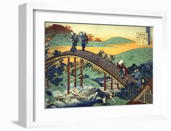 Ariwara no Narihira Ason-Katsushika Hokusai-Framed Art Print