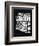 Arizona Black and White Map-NaxArt-Framed Premium Giclee Print