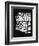 Arizona Black and White Map-NaxArt-Framed Art Print