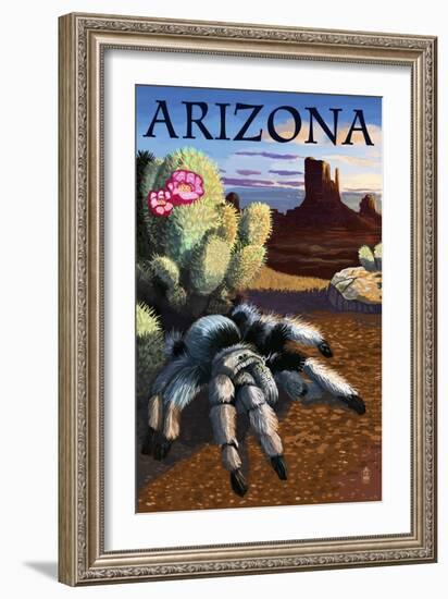 Arizona - Blond Tarantula-Lantern Press-Framed Art Print