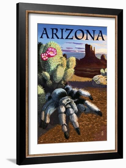 Arizona - Blond Tarantula-Lantern Press-Framed Art Print