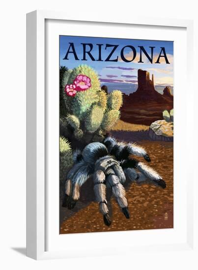 Arizona - Blond Tarantula-Lantern Press-Framed Art Print