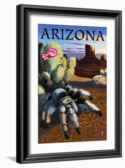 Arizona - Blond Tarantula-Lantern Press-Framed Art Print