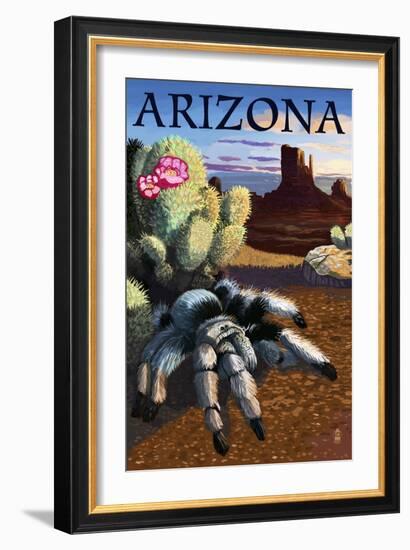 Arizona - Blond Tarantula-Lantern Press-Framed Art Print