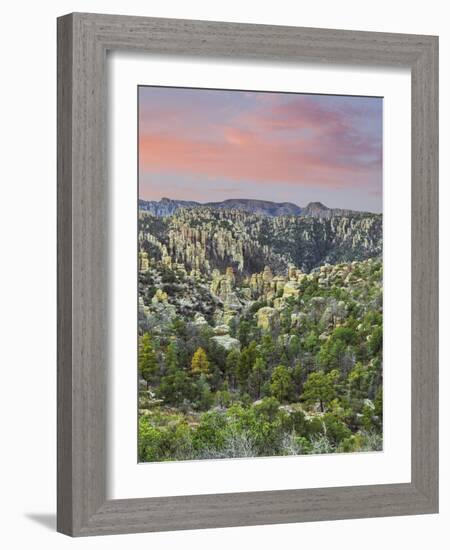Arizona, Chiricahua National Monument. Sunrise on Rocky Landscape-Don Paulson-Framed Photographic Print