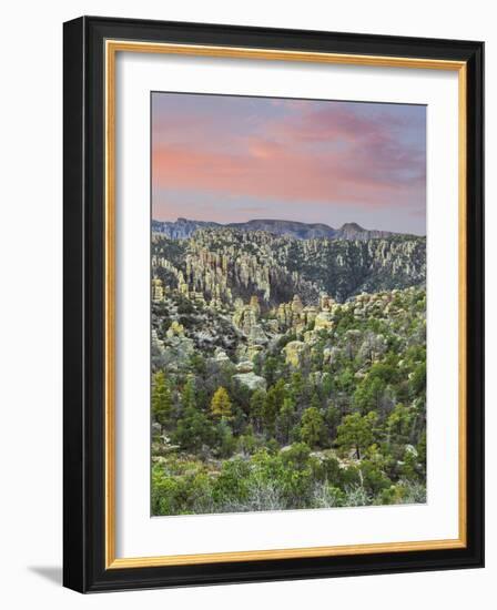 Arizona, Chiricahua National Monument. Sunrise on Rocky Landscape-Don Paulson-Framed Photographic Print