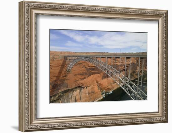 Arizona, Coconino Co, Glen Canyon Dam Bridge across the Colorado River-Kevin Oke-Framed Photographic Print