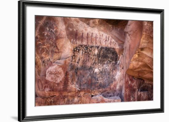 Arizona, Coconino National Forest, Palatki Heritage Site, Pictographs at Roasting Pit site-Jamie & Judy Wild-Framed Premium Photographic Print