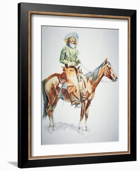 Arizona Cowboy, 1901-Frederic Sackrider Remington-Framed Giclee Print