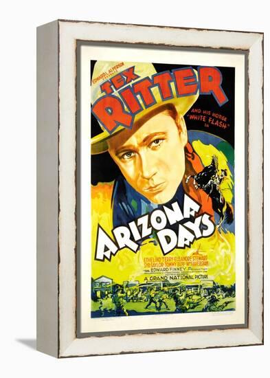Arizona Days, Tex Ritter, 1937-null-Framed Stretched Canvas