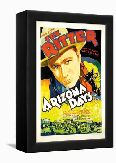 Arizona Days, Tex Ritter, 1937-null-Framed Stretched Canvas