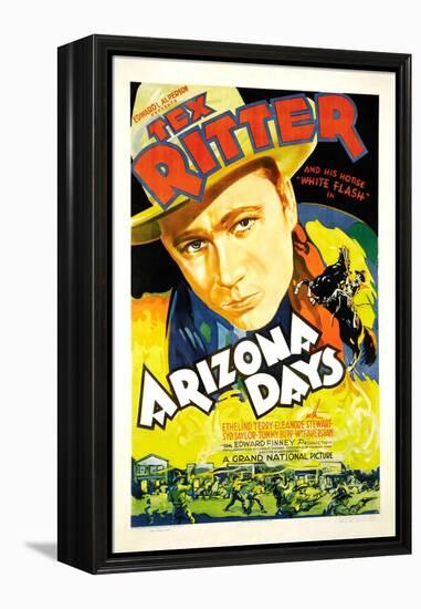 Arizona Days, Tex Ritter, 1937-null-Framed Stretched Canvas