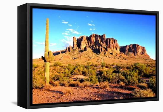 Arizona Desert Sunset-Jeni Foto-Framed Premier Image Canvas