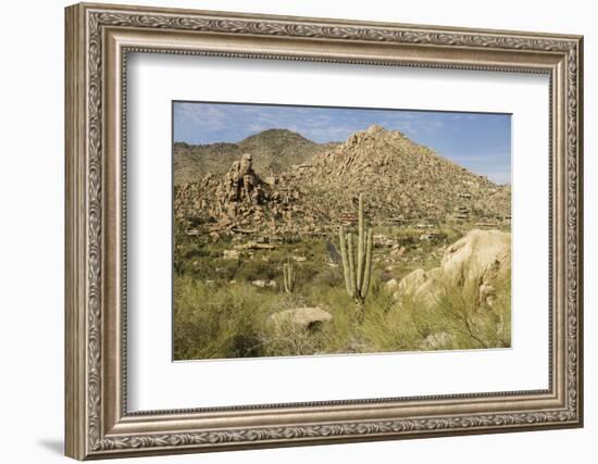 Arizona, Desert Valley Landscape near Phoenix,Scottsdale,Usa-BCFC-Framed Photographic Print