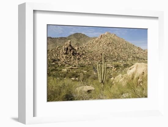Arizona, Desert Valley Landscape near Phoenix,Scottsdale,Usa-BCFC-Framed Photographic Print