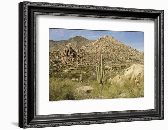 Arizona, Desert Valley Landscape near Phoenix,Scottsdale,Usa-BCFC-Framed Photographic Print