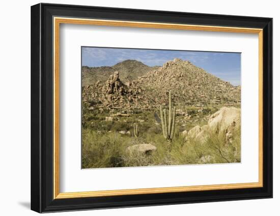 Arizona, Desert Valley Landscape near Phoenix,Scottsdale,Usa-BCFC-Framed Photographic Print