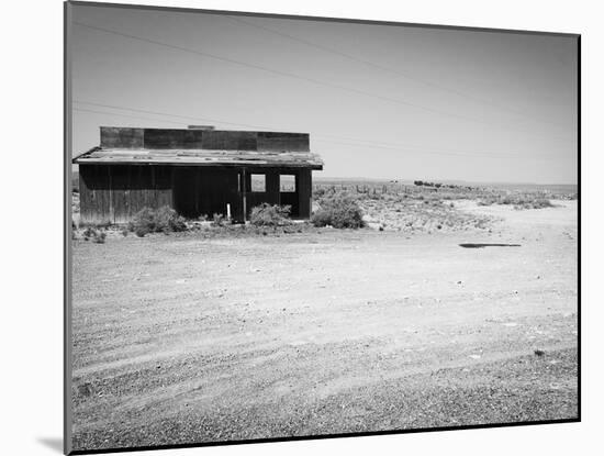 Arizona Deserted Building Architecture Landscape, Two Guns Ghost Town in Black and White-Kevin Lange-Mounted Photographic Print