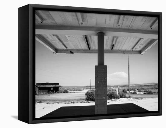 Arizona Deserted Gas Station Awning Landscape-Kevin Lange-Framed Premier Image Canvas