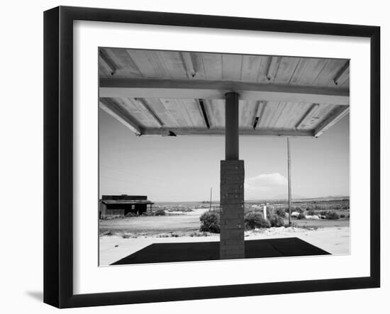 Arizona Deserted Gas Station Awning Landscape-Kevin Lange-Framed Photographic Print