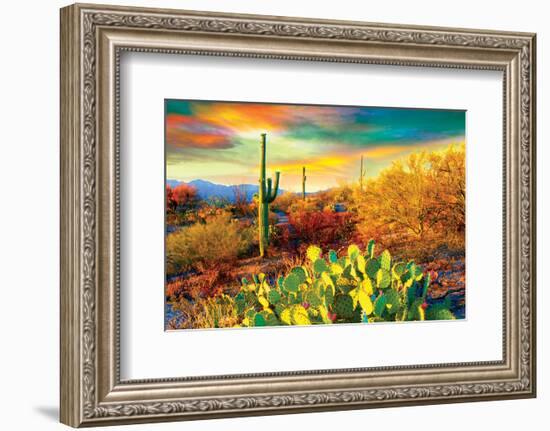 Arizona - Dessert Colors-null-Framed Art Print