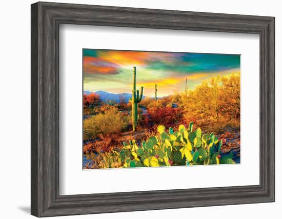 Arizona - Dessert Colors-null-Framed Art Print