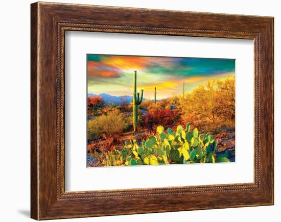 Arizona - Dessert Colors-null-Framed Art Print