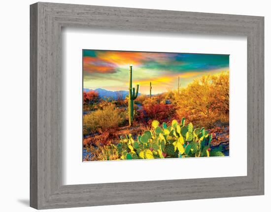Arizona - Dessert Colors-null-Framed Art Print