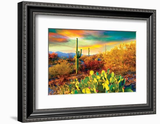 Arizona - Dessert Colors-null-Framed Art Print