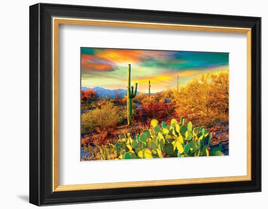 Arizona - Dessert Colors-null-Framed Art Print