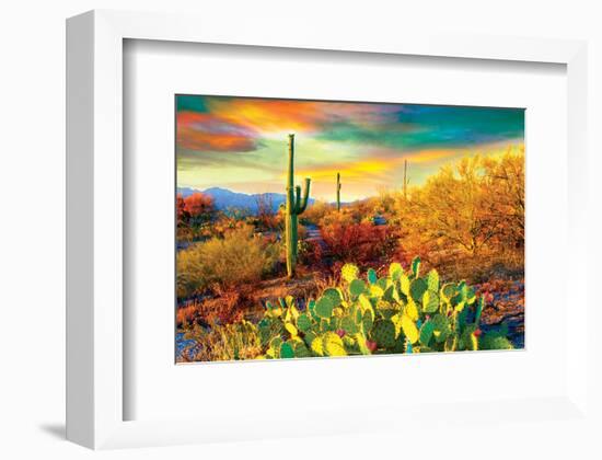 Arizona - Dessert Colors-null-Framed Art Print