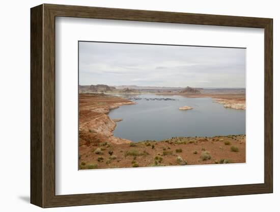 Arizona, Glen Canyon Nra with the Lake Powell Resort and Marina-Kevin Oke-Framed Photographic Print