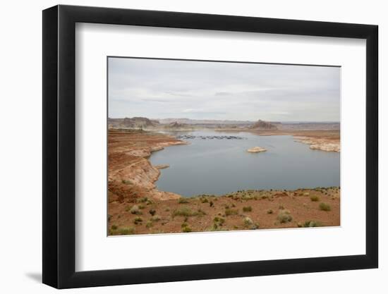 Arizona, Glen Canyon Nra with the Lake Powell Resort and Marina-Kevin Oke-Framed Photographic Print