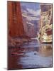 Arizona, Grand Canyon, Kayaks and Rafts on the Colorado River Pass Through the Inner Canyon, USA-John Warburton-lee-Mounted Photographic Print