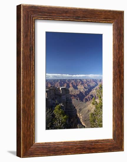 Arizona, Grand Canyon National Park, Grand Canyon and Tourists at Mather Point-David Wall-Framed Photographic Print