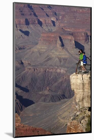 Arizona, Grand Canyon National Park, Grand Canyon and Tourists at Mather Point-David Wall-Mounted Photographic Print