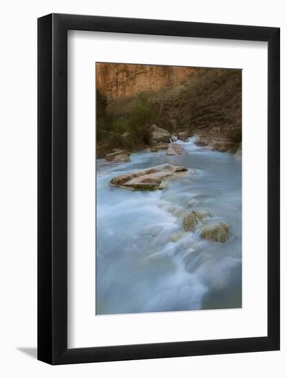 Arizona, Grand Canyon NP. Havasu Creek's Blue Water Through Canyon-Don Grall-Framed Photographic Print