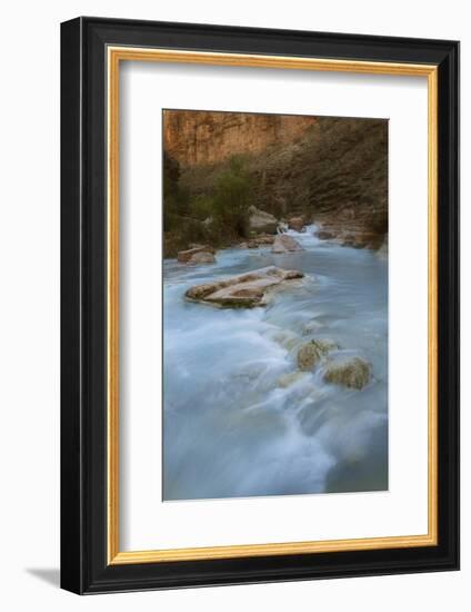 Arizona, Grand Canyon NP. Havasu Creek's Blue Water Through Canyon-Don Grall-Framed Photographic Print