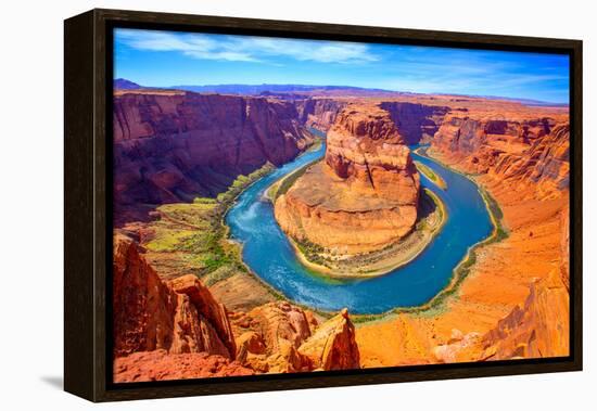 Arizona Horseshoe Bend Meander of Colorado River in Glen Canyon-holbox-Framed Premier Image Canvas