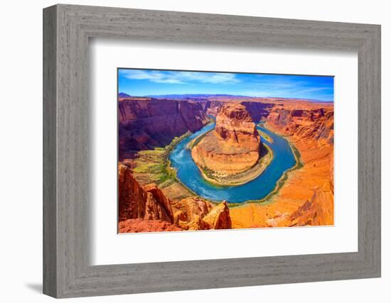 Arizona Horseshoe Bend Meander of Colorado River in Glen Canyon-holbox-Framed Photographic Print