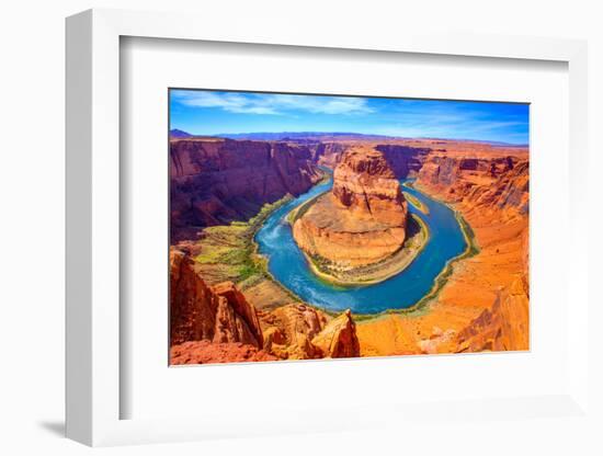 Arizona Horseshoe Bend Meander of Colorado River in Glen Canyon-holbox-Framed Photographic Print