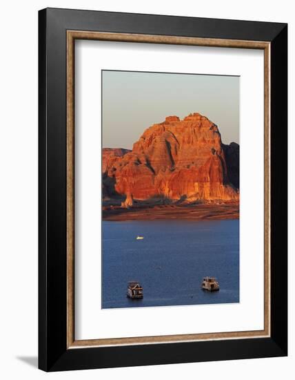 Arizona, Houseboats on Lake Powell at Wahweap-David Wall-Framed Photographic Print