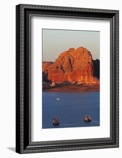 Arizona, Houseboats on Lake Powell at Wahweap-David Wall-Framed Photographic Print