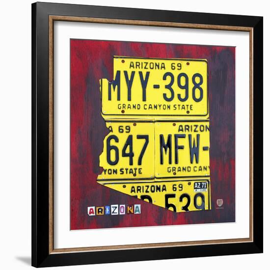 Arizona License Plate-Design Turnpike-Framed Giclee Print